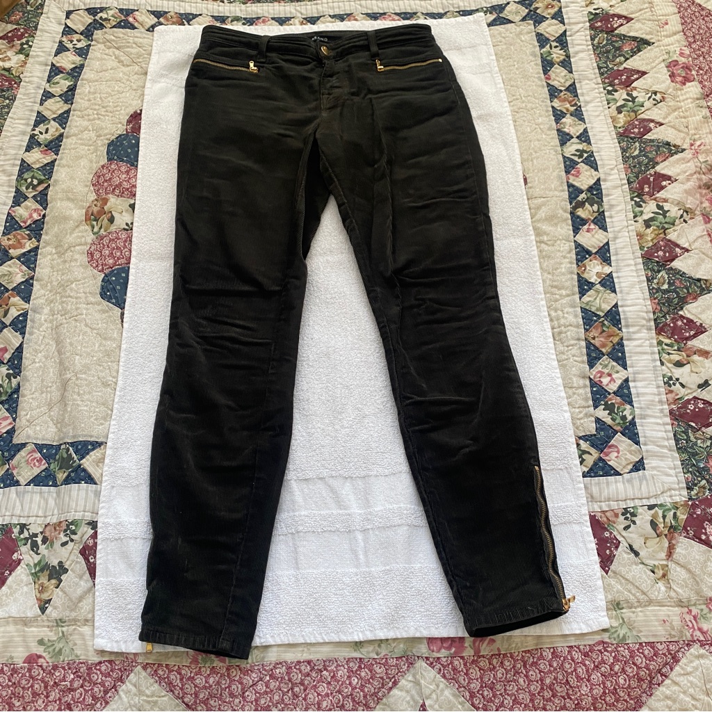 J Brand Corduroy Dark Green Skinny Jeans